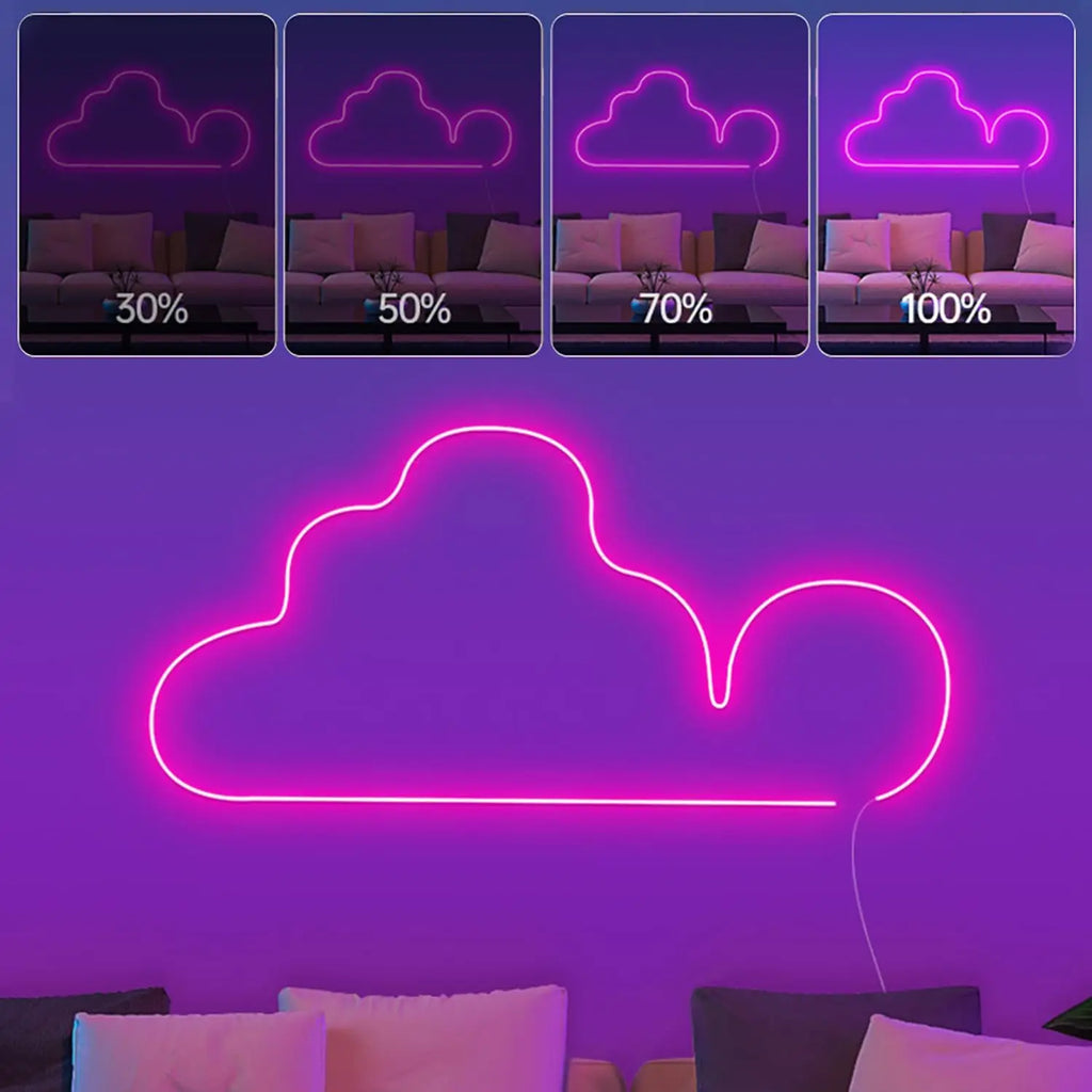 10M/5M 12V Neon RGB WIFI LED Strip Lights 108 LEDs/m Waterproof with Music Sync, Remote & App for Bedroom