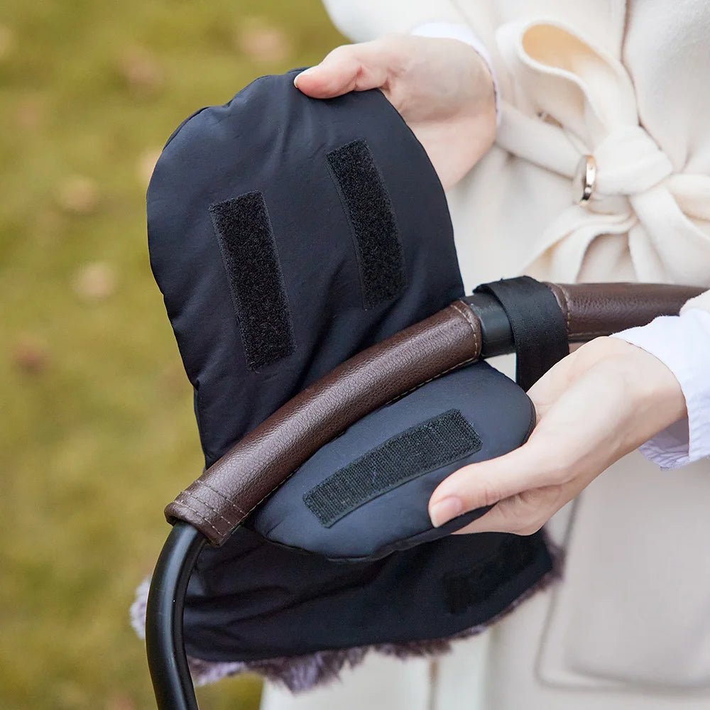 1 Pair Winter Warm Thicker Inner Fur Antifreeze Mittens For Outside