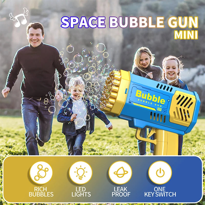 CowLost | product_id-childrens-40-hole-portable-automatic-bubble-gun-toy-with-light-no-battery-needed |4
