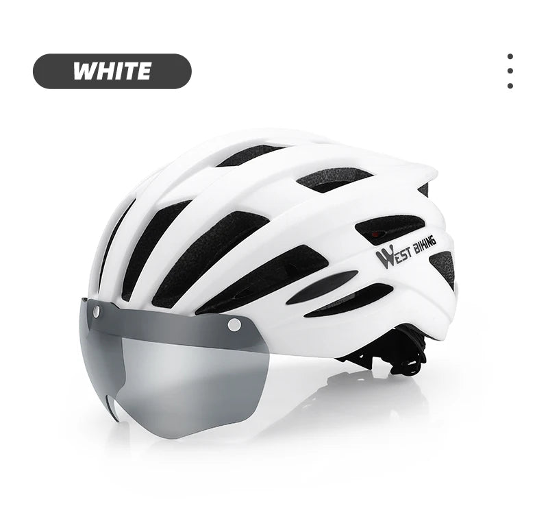 CowLost | west-biking-integrated-ultralight-bike-helmet-with-taillight-goggle-men-women-cycling-safety-hat-mtb-road-bike-motorcycle-helmet |49