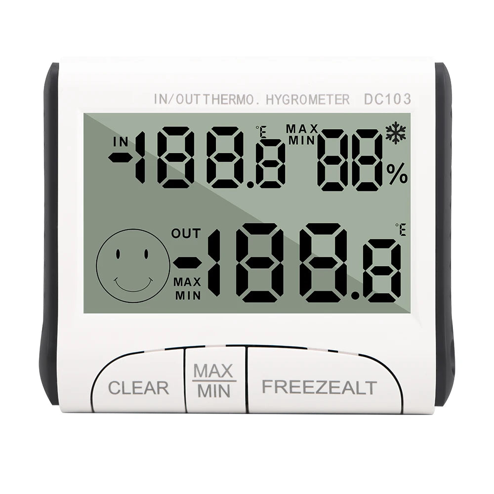 DC103 Digital Temperature Humidity Meter LCD Thermometer Hygrometer with Sensor