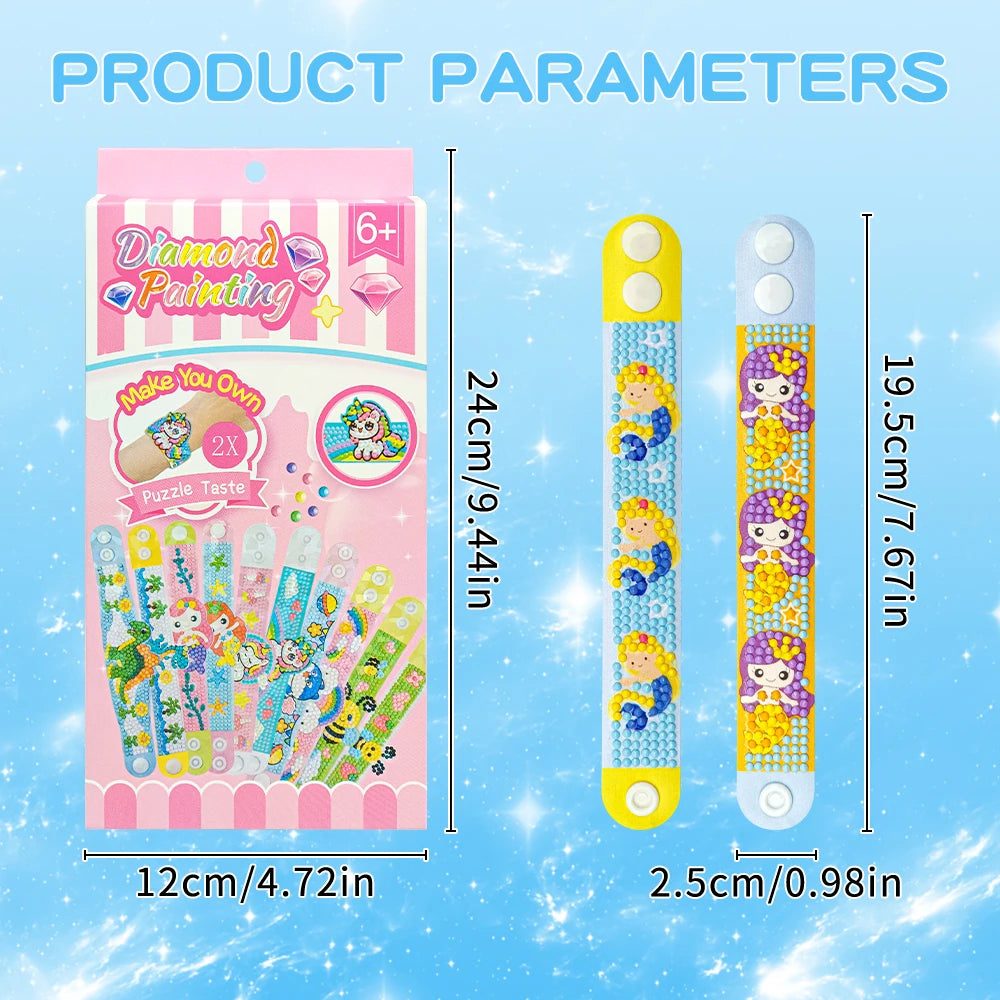 CowLost | product_id-diy-childrens-diamond-drawing-bracelet-kit-with-eva-wristband-gift |2