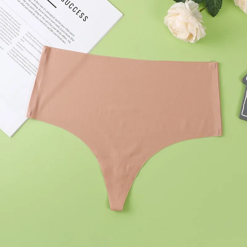 CowLost | product_id-3pcs-women-high-waist-seamless-soft-g-string-thongs-panties |3