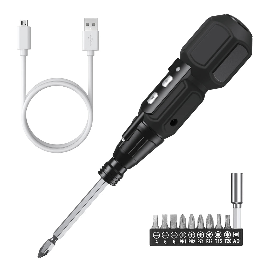 ORIA 9-in-1 Cordless Rechargeable Electric Screwdriver Set with LED Lights