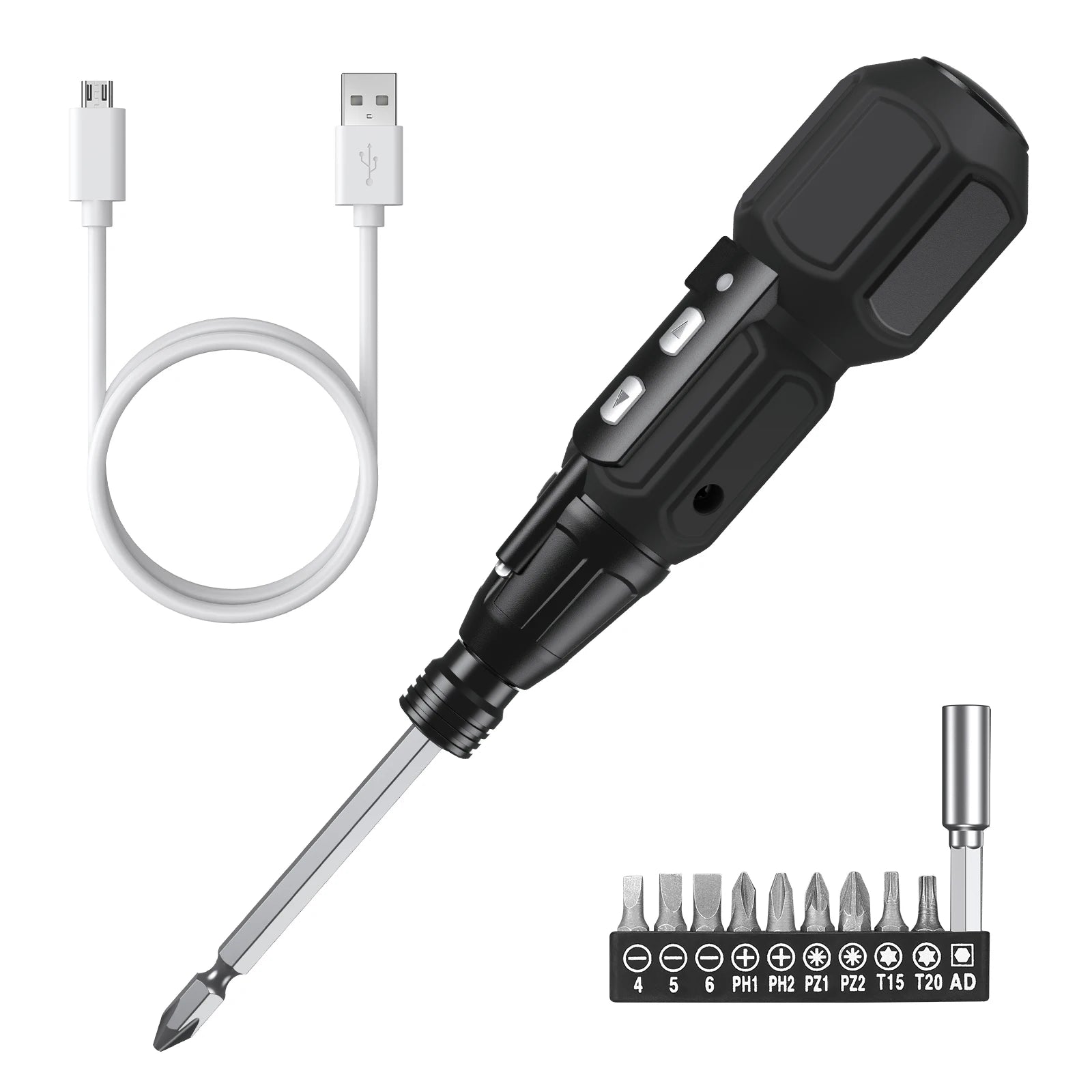 ORIA 9-in-1 Cordless Rechargeable Electric Screwdriver Set with LED Lights