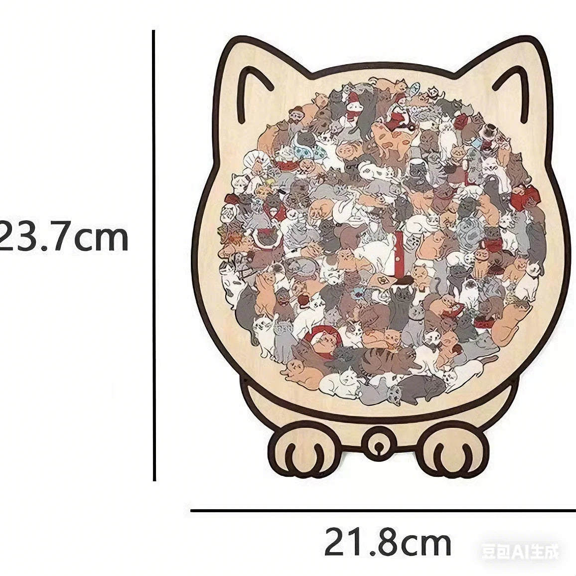 CowLost | product_id-colored-cat-wooden-jigsaw-puzzle-unique-animal-shape-creative-gift |7
