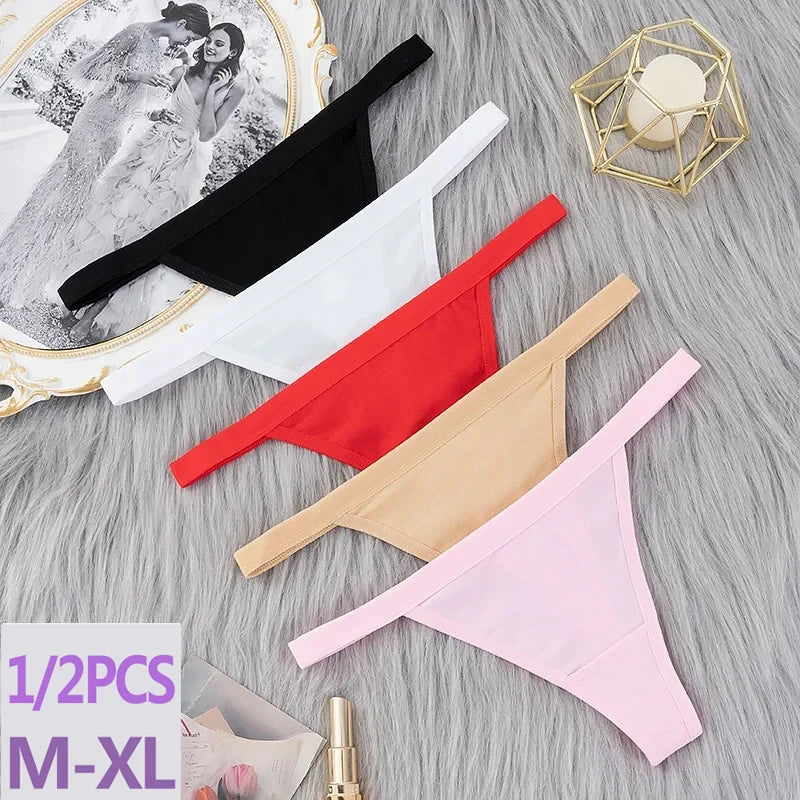 CowLost | wsfsljwdw-sexy-women-cotton-g-string-thongs-low-waist-seamless-panties |1
