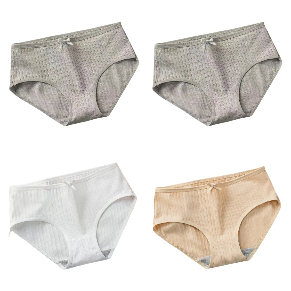 CowLost | product_id-4pcs-womens-low-waist-cotton-breathable-briefs |18