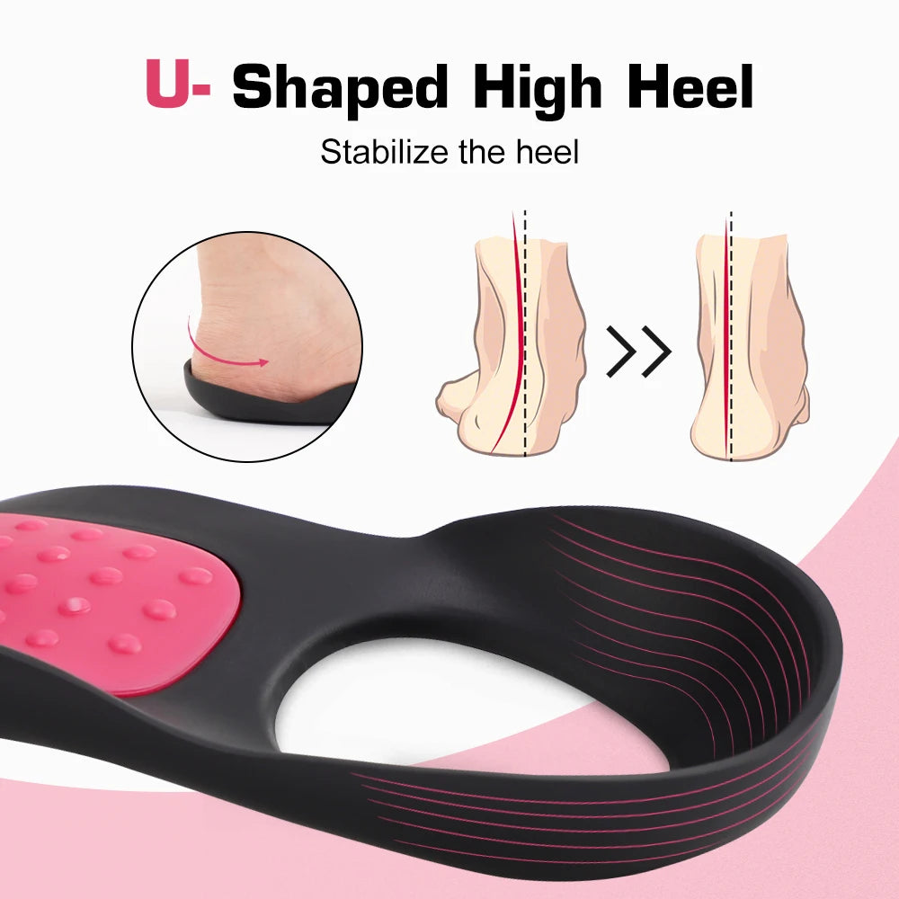 1 Pair Orthotic Insoles For Flat Feet O-Shaped Legs And Plantar Fasciitis