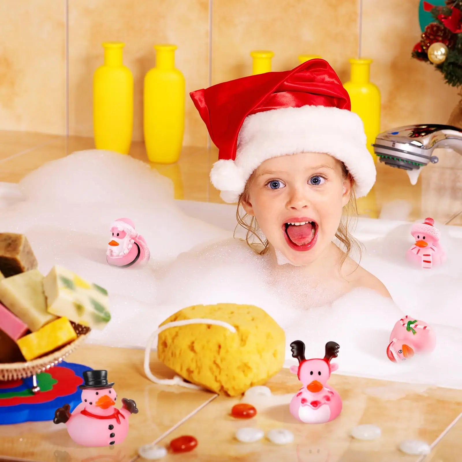 CowLost | product_id-pink-christmas-rubber-ducks-2-6-12pcs-assorted-xmas-party-favor-toys-for-kids |5