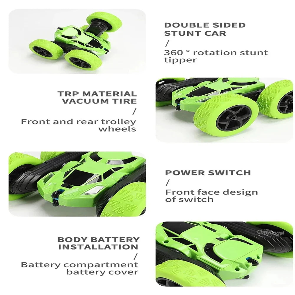 CowLost | rc-stunt-car-children-double-sided-flip-2-4g-remote-control-360-deree-rotation-off-road-drift-rc-car-gifts-for-kids-adults-boys |13