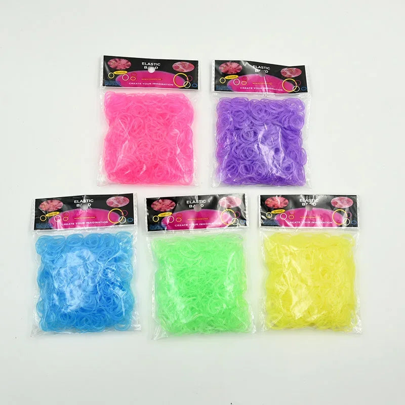 600pcs Loom Rubber Bands Refill Kit for Hair Ties and Bracelet Making DIY Craft Gift
