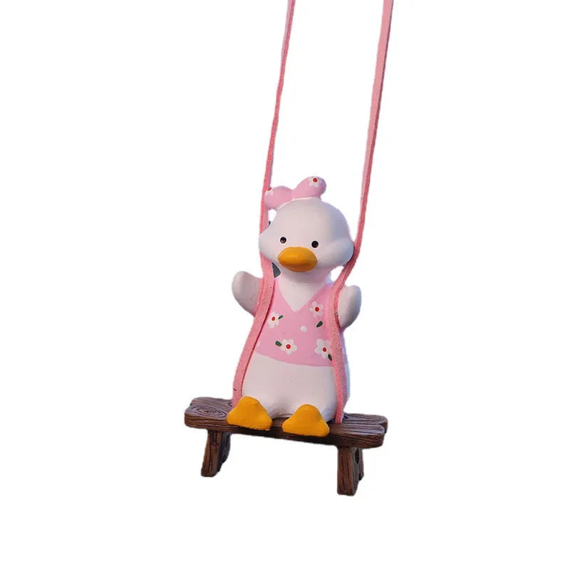 CowLost | product_id-gypsum-bowknot-duck-pendant-car-rearview-mirror-swing-gift |3
