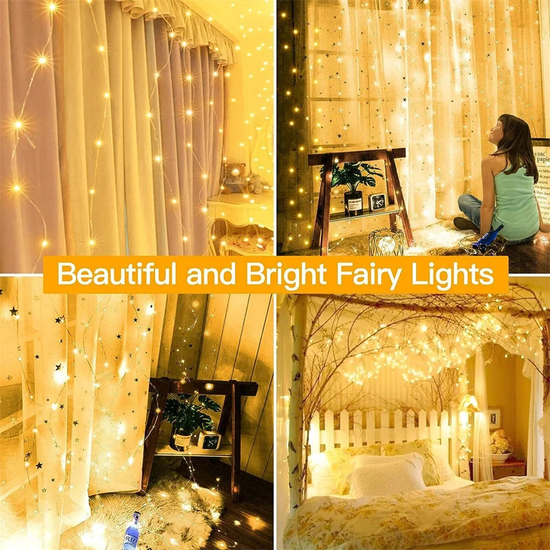 CowLost | product_id-led-fairy-string-curtain-lights-usb-remote-8-modes-christmas-holiday-decor |16