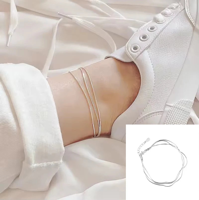 CowLost | handbags-sam-panda-925-sterling-silver-butterfly-zircon-tassel-anklet-for-women |37