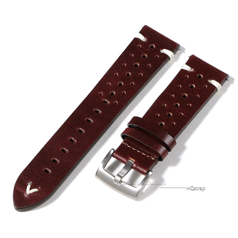 CowLost | product_id-breathable-genuine-cowhide-leather-quick-release-watch-strap-20mm-22mm-black-red-yellow-brown-unisex |10