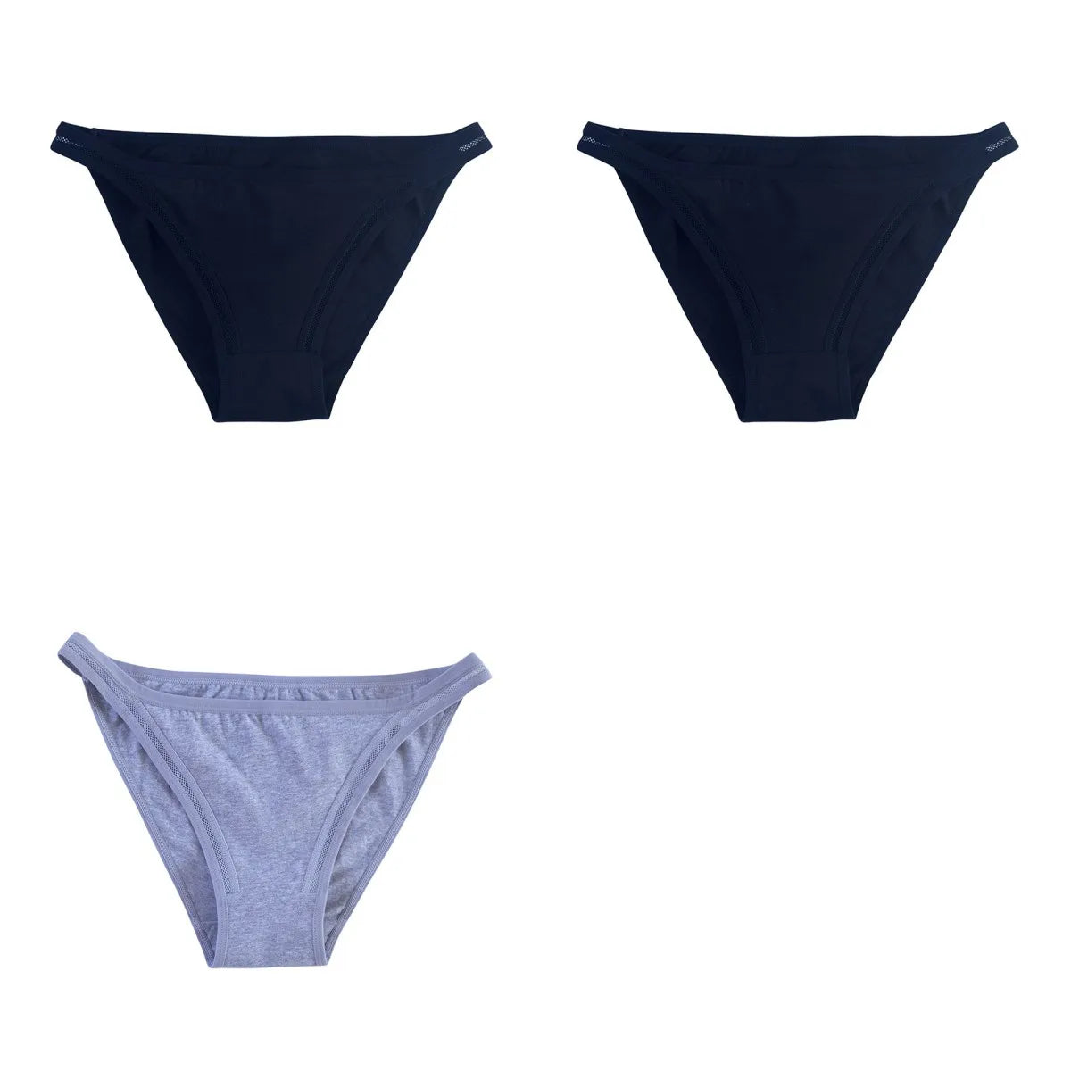 CowLost | product_id-3pcs-womens-cotton-low-rise-brazilian-briefs-with-mesh-sides-m-xl |28