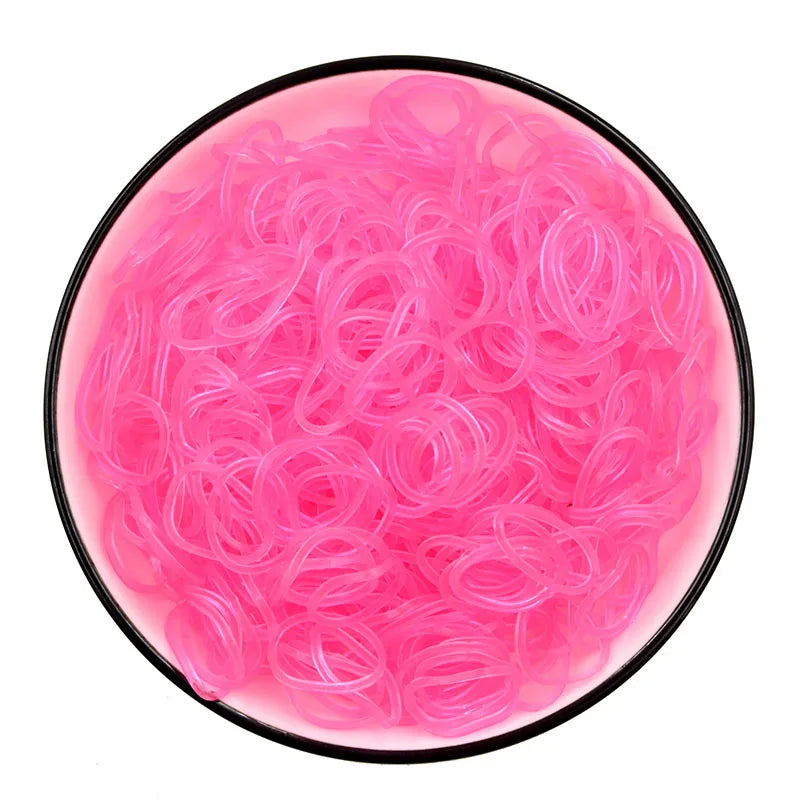 3000pcs Transparent Colored Rubber Loom Bands DIY Bracelet Necklace Toy Gift