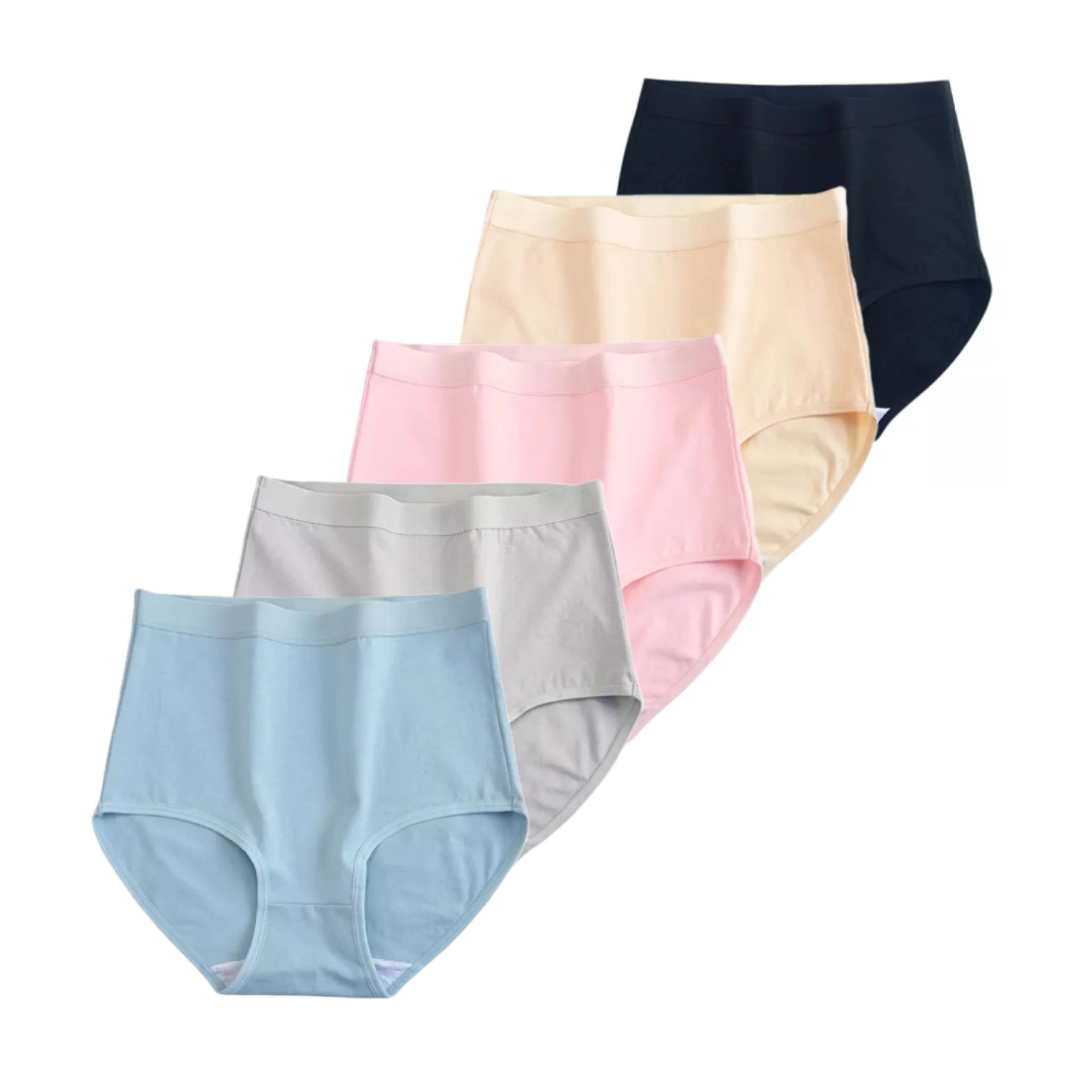 CowLost | product_id-fallsweet-womens-high-waist-cotton-plus-size-briefs-5-pack-m-xxxl |23