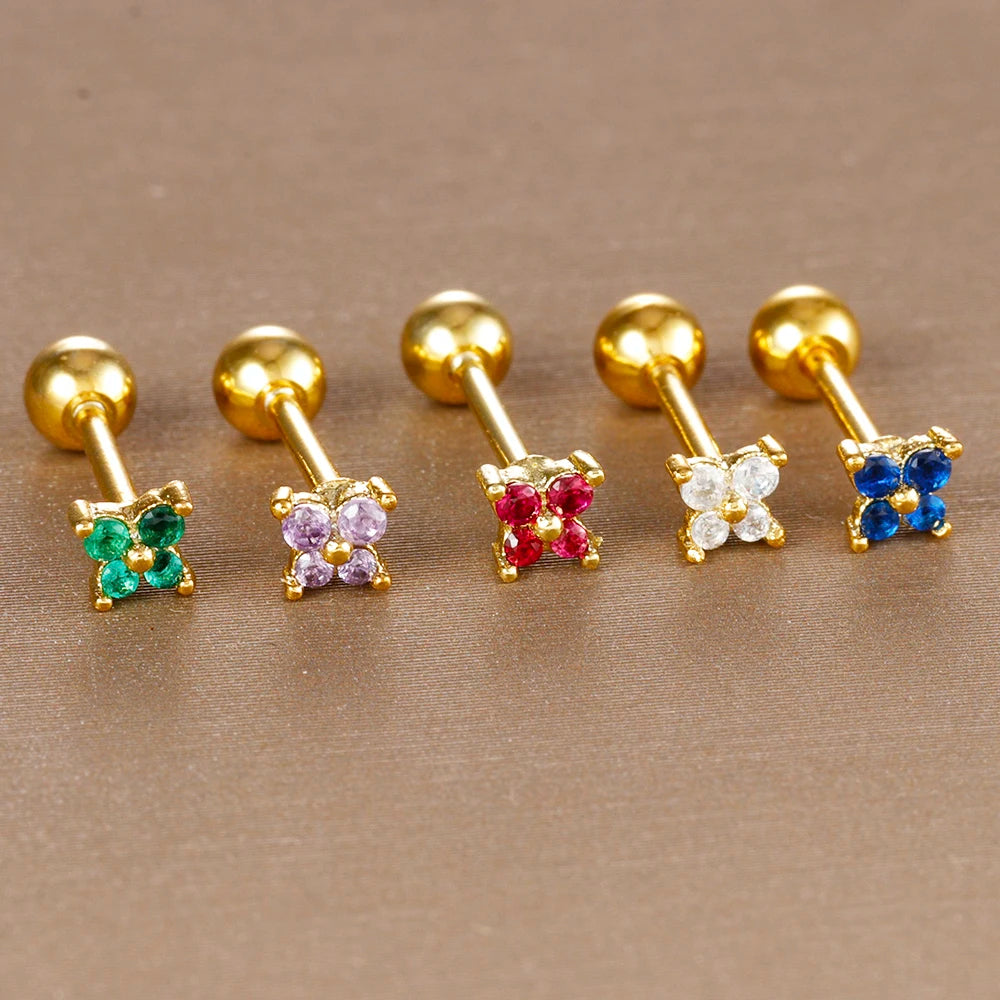 CowLost | business-card-cases-stainless-steel-birthstone-mini-stud-earrings-12-constellations |12