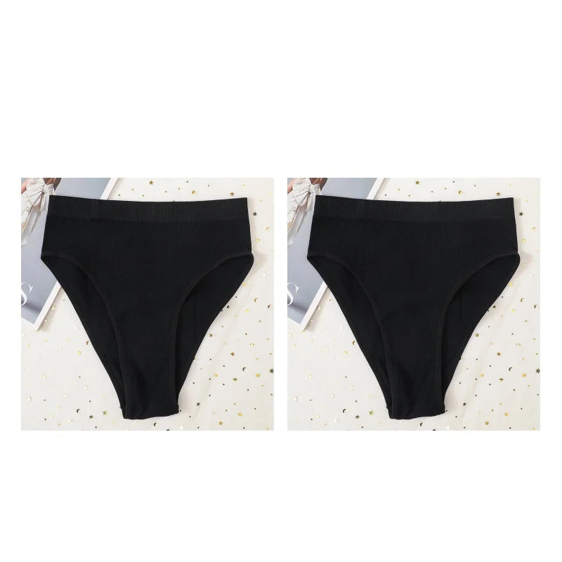 CowLost | product_id-2-pack-seamless-high-waist-womens-briefs-high-leg-solid-panties-s-l |42