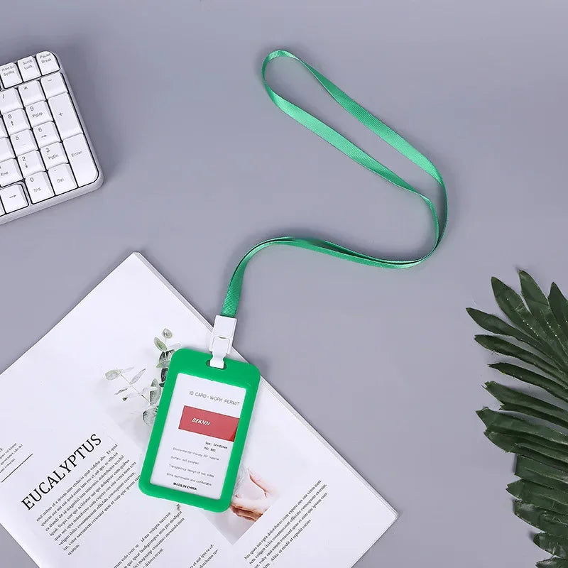 CowLost | uncategorized-plastic-work-card-holder-with-lanyard-rope |17
