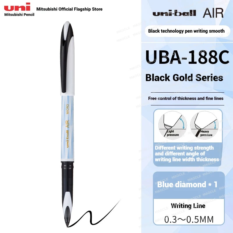 CowLost | product_id-uni-ball-air-uba-188-black-gold-series-gel-pen-quick-dry-high-end-office-pen |20