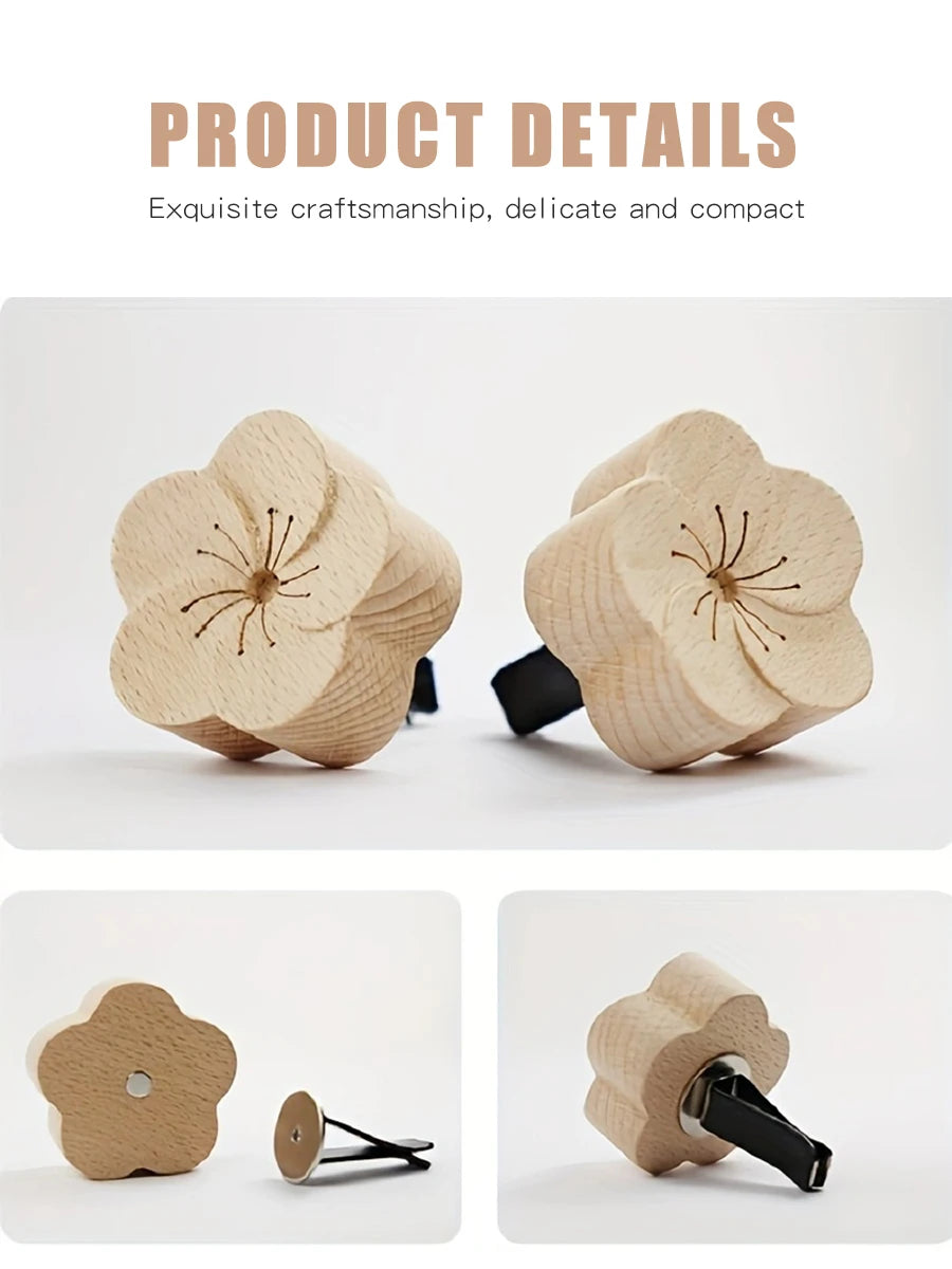 CowLost | product_id-diy-wooden-flower-car-air-freshener-vent-clip-diffuser-no-perfume |12