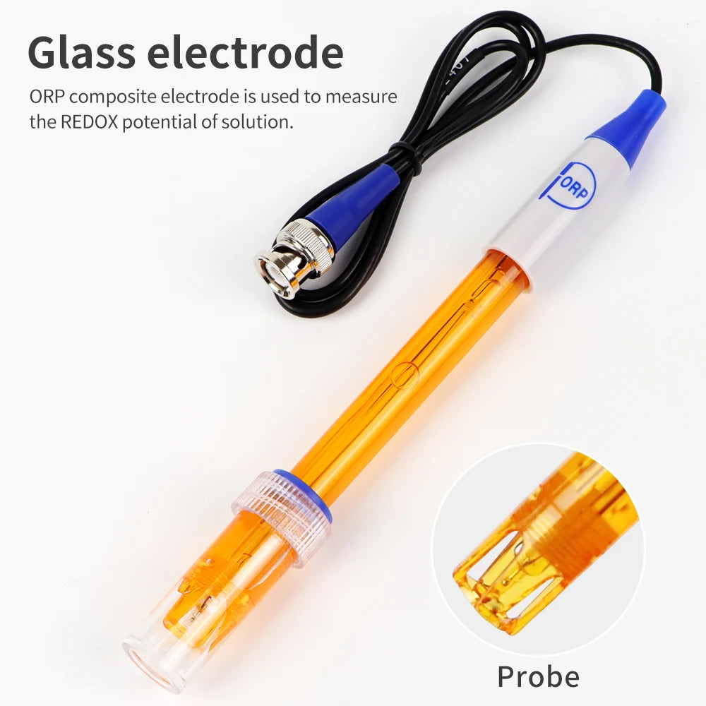 PH Electrode Probe BNC Connector ORP Replacement Sensor IP65 Glass Composite for Lab Aquarium