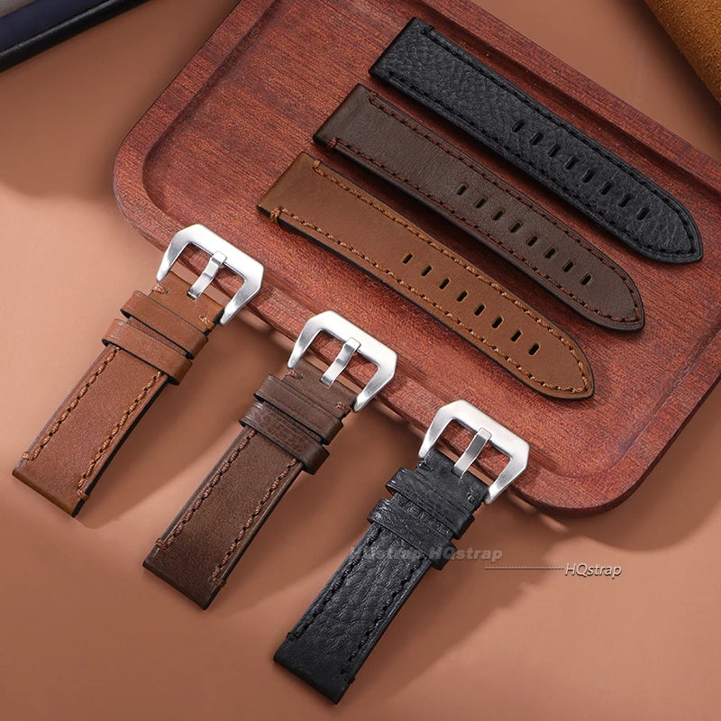 CowLost | watch-bands-product_id-vintage-oil-wax-leather-watch-band-20mm-24mm-handmade-cowhide-strap-for-smartwatch-panerai |2