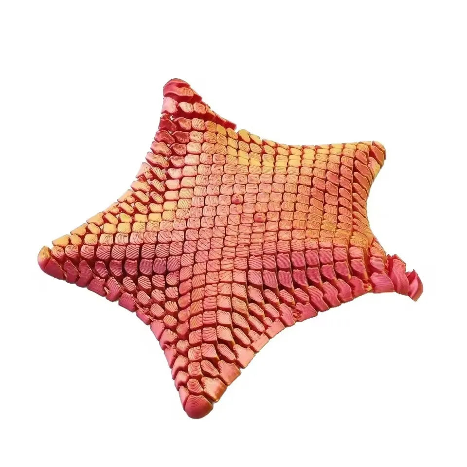 3D Printed Articulated Starfish Fidget Stress Relief Toy with Movable Joints