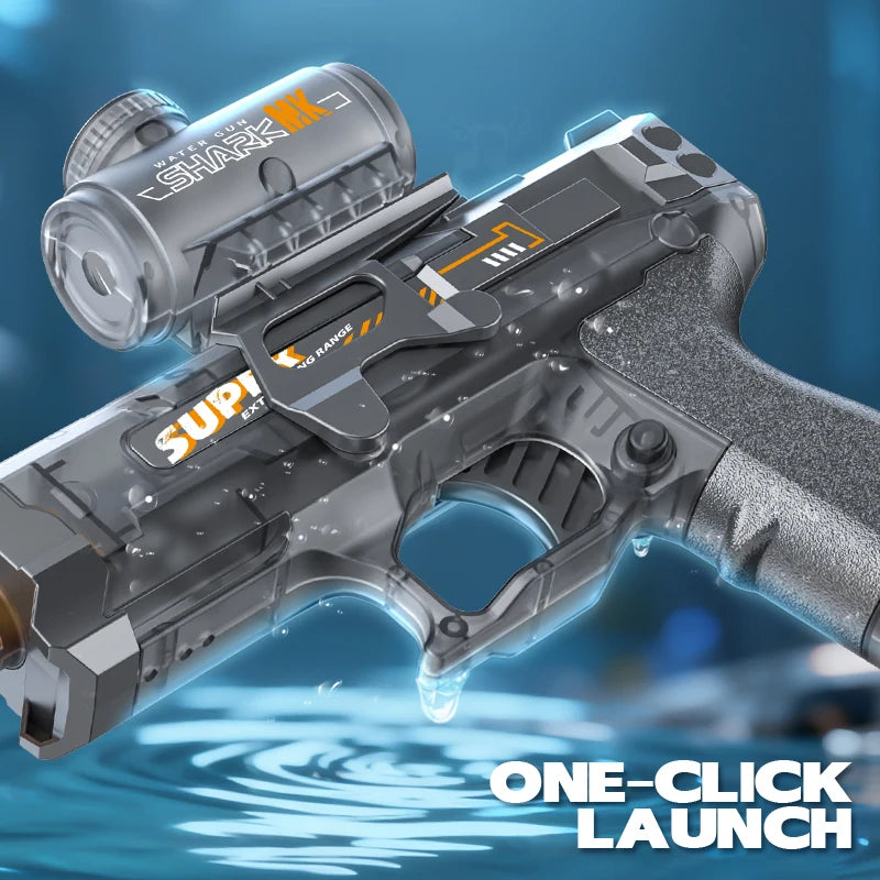Electric Automatic Water Gun with Continuous Firing and Lights for Outdoor Use
