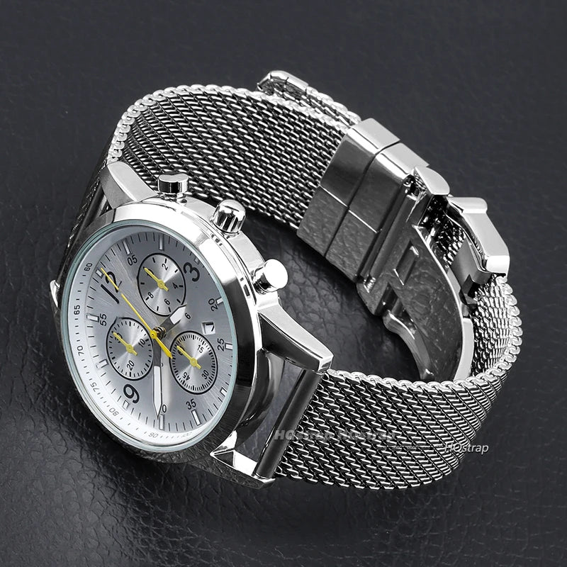 CowLost | bracelets-product_id-milanese-mesh-stainless-steel-watchband-for-iwc-pilot-omega-seamaster-20mm-22mm-folding-clasp |4