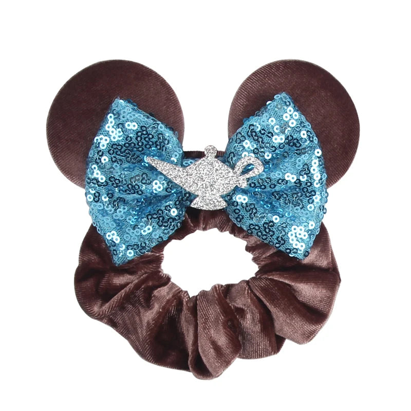 CowLost | cute-disney-castle-fireworks-balloons-hair-scrunchies-velvet-hairband-for-girls |62