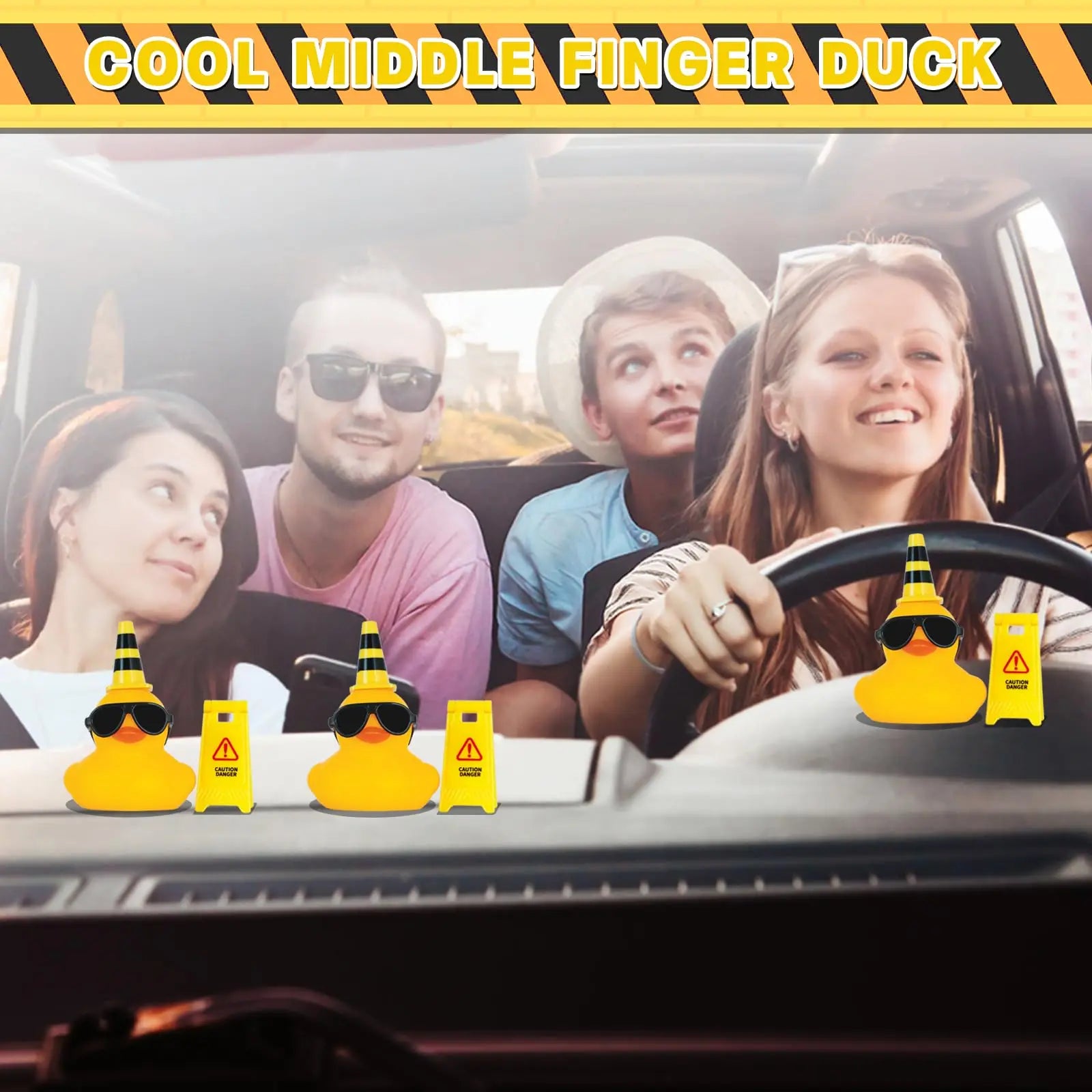 CowLost | product_id-rubber-duck-jeep-dashboard-decoration-with-sunglasses-and-road-signs-squeaky-toy |4