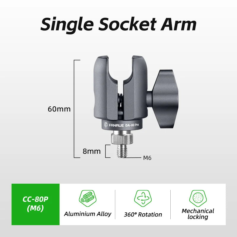 CowLost | product_id-fanaue-1-inch-ball-mount-swivel-arm-with-m6-m8-m10-1-4-screws-for-bicycle-motorcycle-camera |15