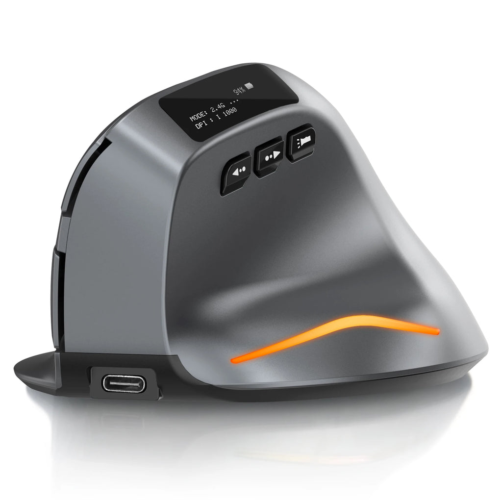 CowLost | product_id-lefon-bluetooth-wireless-vertical-ergonomic-mouse-with-oled-screen-rgb-optical-rechargeable-for-pc-and-laptop-gaming |1