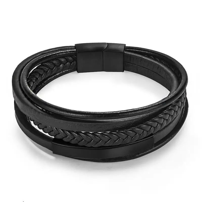CowLost | multilayer-stainless-steel-insert-bracelet-viking-leather-bracelets-for-men |36
