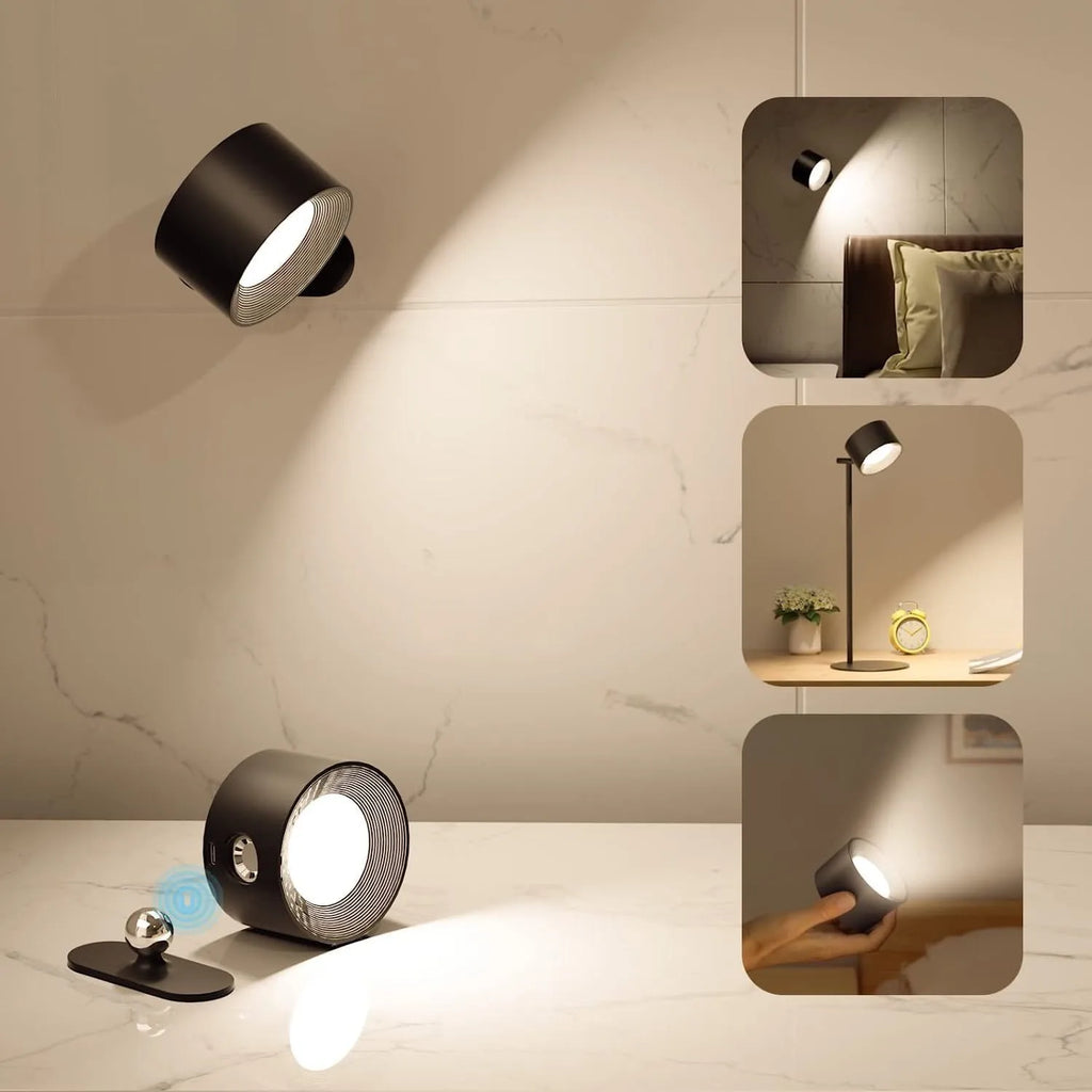 CowLost | product_id-magnetic-rechargeable-round-led-wall-light-with-360-rotation-touch-remote-control |11