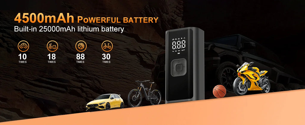CowLost | ball-pumps-product_id-yiju-rechargeable-portable-digital-tire-inflator-for-car-bicycle-and-sports-balls |7
