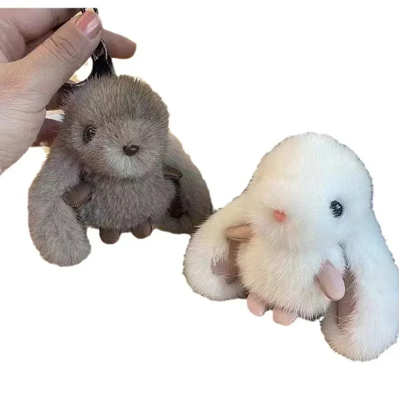 CowLost | product_id-bunny-plush-keychain-soft-fluffy-rabbit-stuffed-animal-accessory |8