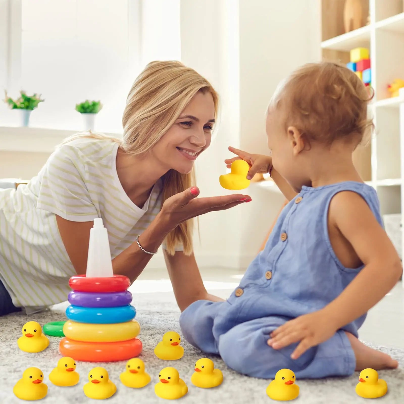 CowLost | product_id-1-100-pcs-yellow-squeaky-rubber-ducks-for-party-favors-prizes-and-car-decor |4