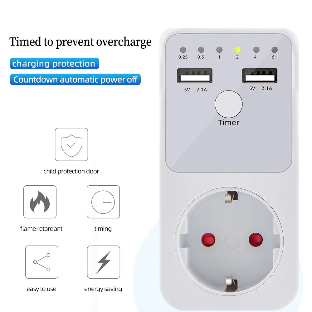UD02 Digital Multifunction Timer Socket Surge Protector Power Saving Relay Switch EU US FR UK Plug