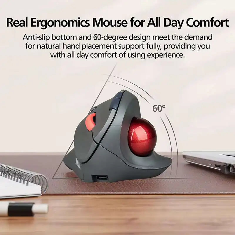 CowLost | wireless-trackball-mouse-2-4g-dual-bluetooth-4-0-ergonomic-mouse-rechargeable-mouse-for-mac-windows-computer-laptop-pc |9