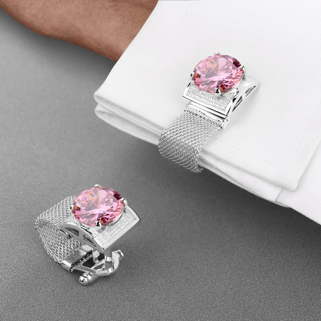 CowLost | clothing-accessories-hawson-mens-silver-birthstone-crystal-cufflinks-luxury |34