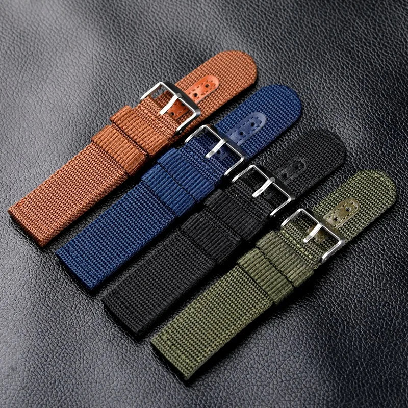 Universal Nylon Braided Replacement Watchband for Seiko & Rolex Men Women