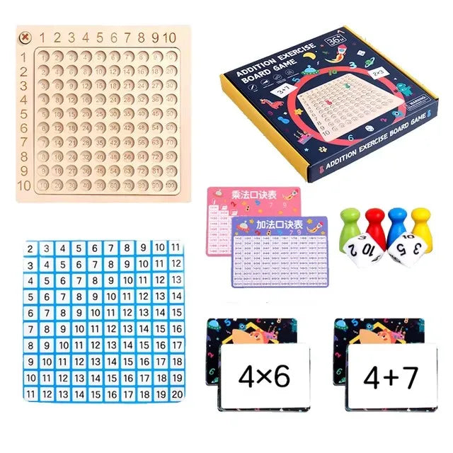 CowLost | fencing-barriers-montessori-kids-99-multiplication-board-game-educational-math-toy |9
