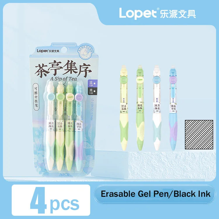 CowLost | product_id-4pcs-lopet-0-5mm-thermo-erasable-gel-pens-black-blue-ink-retractable-for-school-office |18