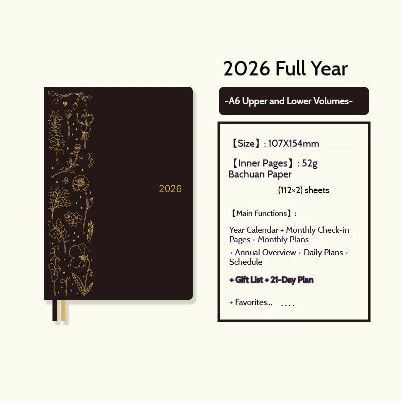 CowLost | product_id-kinbor-2026-annual-planner-224-sheets-52g-bachuan-paper-one-day-per-page-journal |33