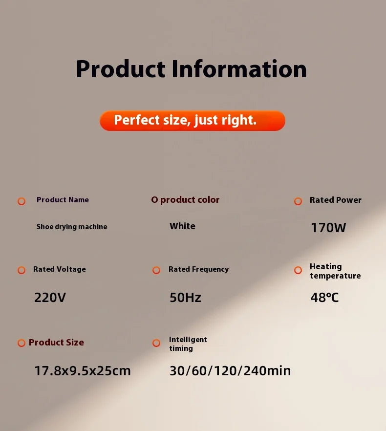 CowLost | product_id-homefish-portable-shoe-dryer-for-dehumidifying-and-odor-removal-150w-220v |14